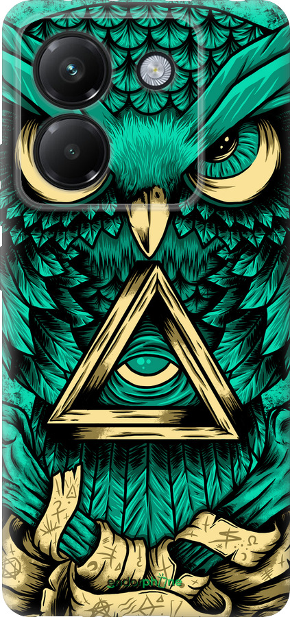 Силіконовий чехол Сова Арт-тату для Xiaomi Poco M7 Pro 5G - 3971u-3942 изображение 