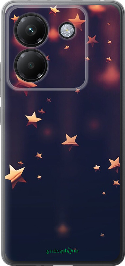 Силиконовый чехол Падающие звезды для Xiaomi Poco M7 Pro 5G - 3974u-3942 изображение 