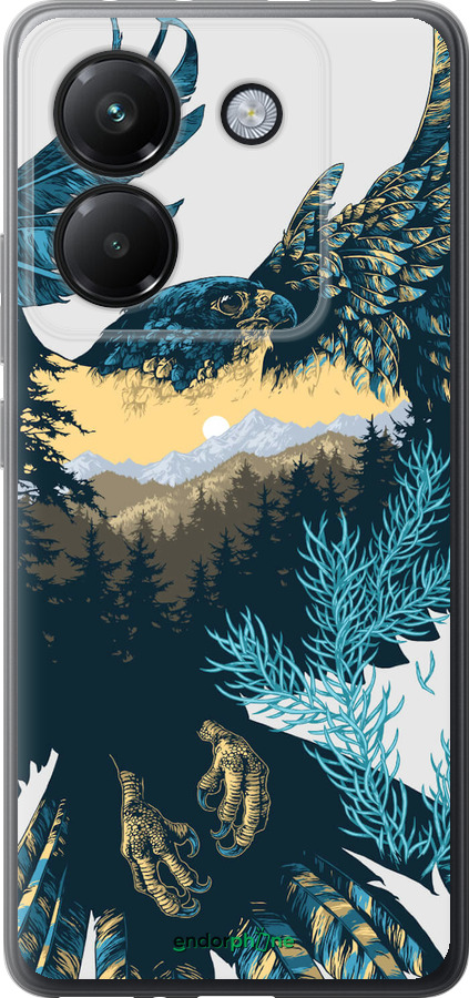 Силіконовий чехол Арт-орел на фоні природи для Xiaomi Poco M7 Pro 5G - 3983u-3942 изображение 