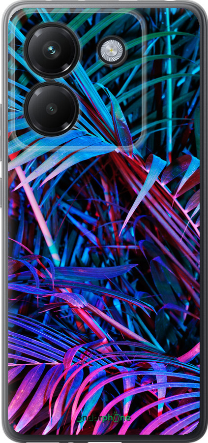 Силиконовый чехол Папоротник под ультрафиолетом для Xiaomi Poco M7 Pro 5G - 4069u-3942 изображение 