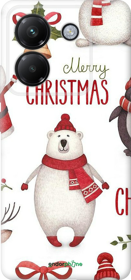 Силиконовый чехол Merry Christmas для Xiaomi Poco M7 Pro 5G - 4106u-3942 изображение 