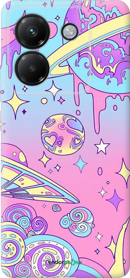 Силіконовий чехол Рожева галактика для Xiaomi Poco M7 Pro 5G - 4146u-3942 изображение 