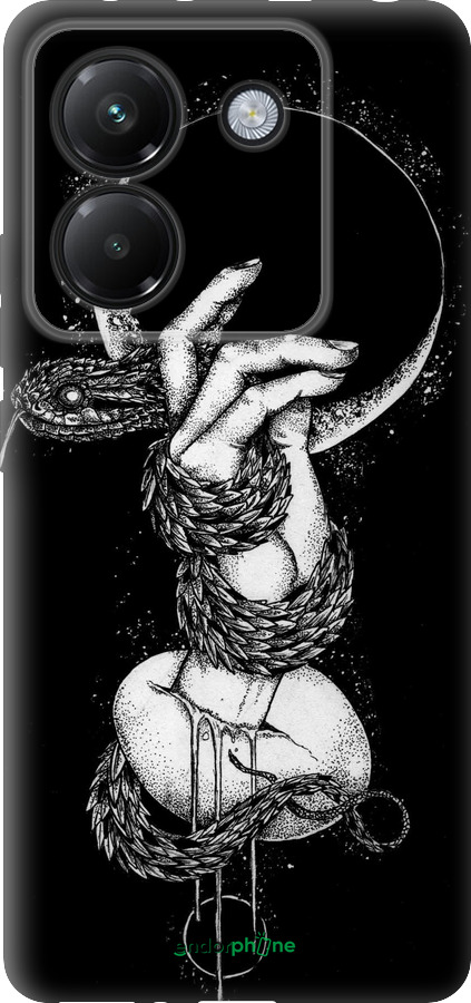 Силиконовый чехол Змея в руке для Xiaomi Poco M7 Pro 5G - 4149u-3942 изображение 