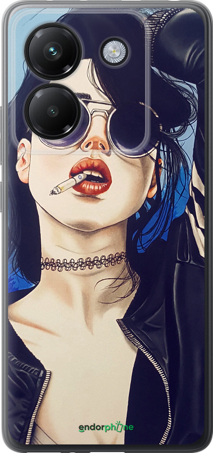 Силиконовый чехол Девушка на стиле для Xiaomi Poco M7 Pro 5G - 4151u-3942 изображение 