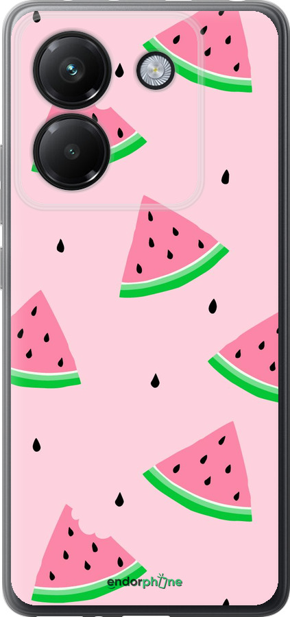 Силиконовый чехол Розовый арбуз для Xiaomi Poco M7 Pro 5G - 4314u-3942 изображение 