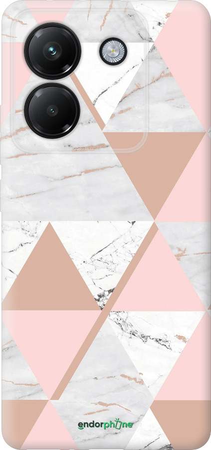 Силиконовый чехол Мраморная симметрия для Xiaomi Poco M7 Pro 5G - 4344u-3942 изображение 