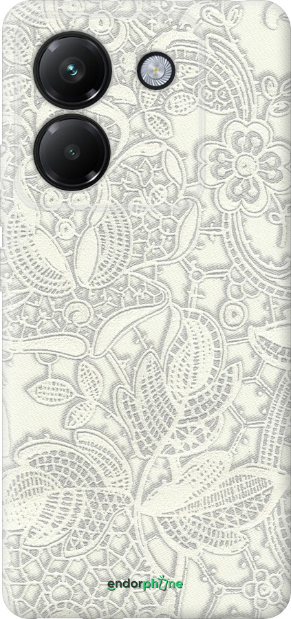 Силіконовий чехол Біле мереживо для Xiaomi Poco M7 Pro 5G - 4383u-3942 изображение 