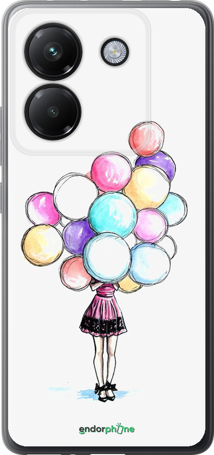 Силиконовый чехол Шарики для Xiaomi Poco M7 Pro 5G - 4387u-3942 изображение 