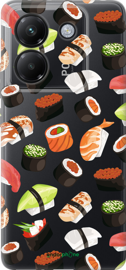 Силиконовый чехол Суши для Xiaomi Poco M7 Pro 5G - 4404u-3942 изображение 