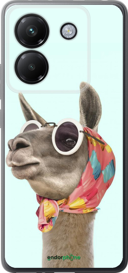 Силиконовый чехол Модная лама для Xiaomi Poco M7 Pro 5G - 4479u-3942 изображение 