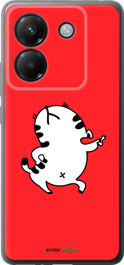 Силиконовый чехол Котик для Xiaomi Poco M7 Pro 5G - 4577u-3942 изображение 