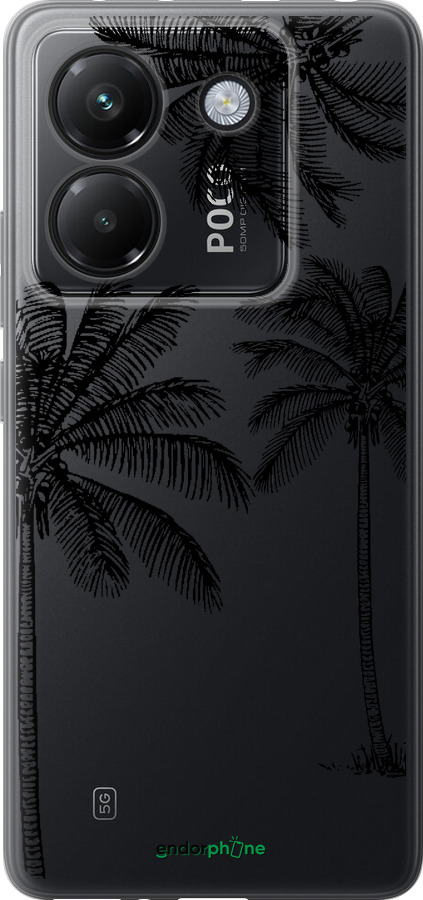 Силиконовый чехол Пальмы1 для Xiaomi Poco M7 Pro 5G - 4634u-3942 изображение 