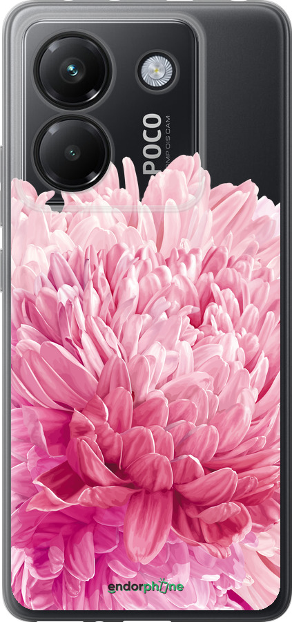 Силиконовый чехол Хризантема для Xiaomi Poco M7 Pro 5G - 4666u-3942 изображение 