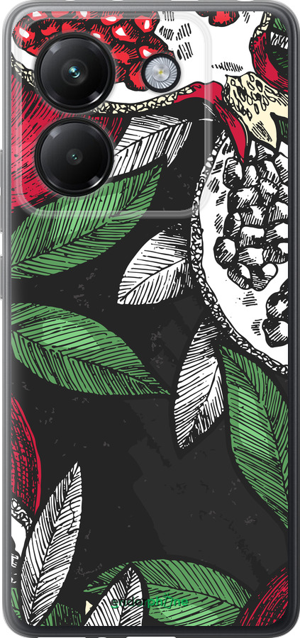 Силиконовый чехол Гранат для Xiaomi Poco M7 Pro 5G - 4692u-3942 изображение 