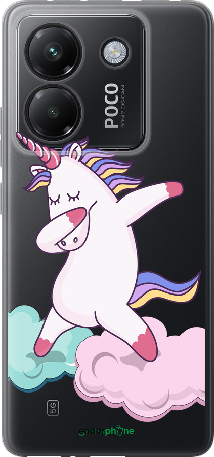 Силиконовый чехол Единорог для Xiaomi Poco M7 Pro 5G - 4702u-3942 изображение 