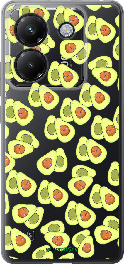 Силиконовый чехол Весёлые авокадо для Xiaomi Poco M7 Pro 5G - 4799u-3942 изображение 