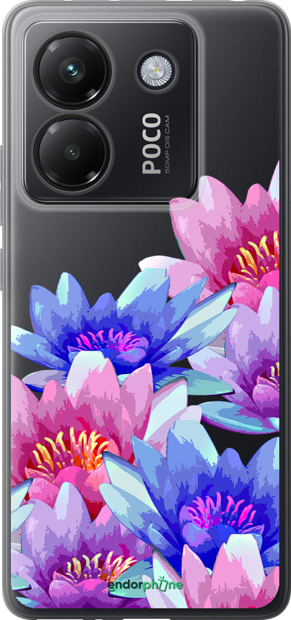 Силиконовый чехол Лотос для Xiaomi Poco M7 Pro 5G - 4862u-3942 изображение 