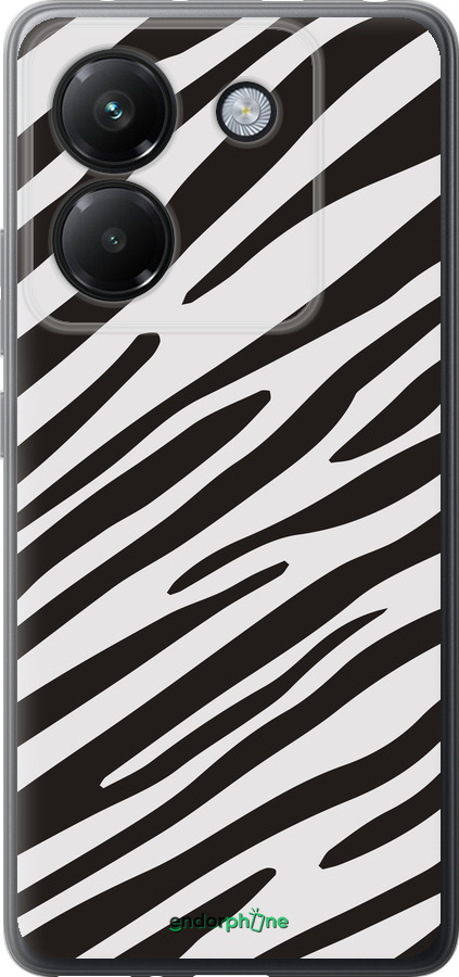Силиконовый чехол Классическая зебра для Xiaomi Poco M7 Pro 5G - 4874u-3942 изображение 