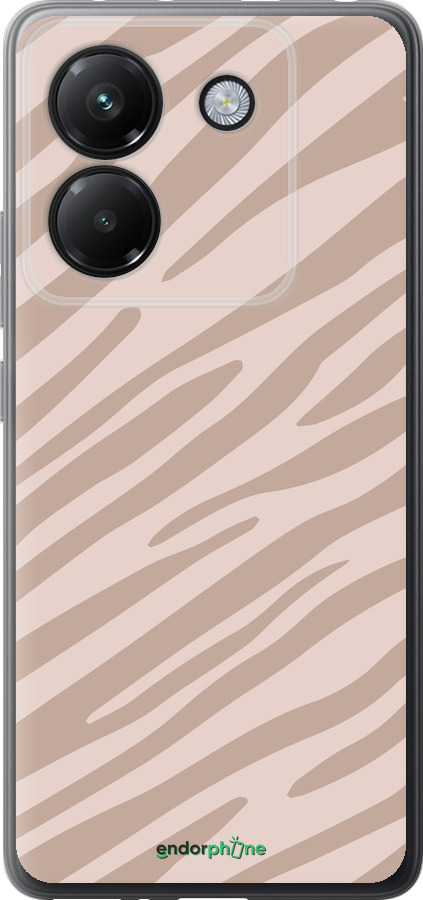 Силиконовый чехол Зебра беж для Xiaomi Poco M7 Pro 5G - 4875u-3942 изображение 