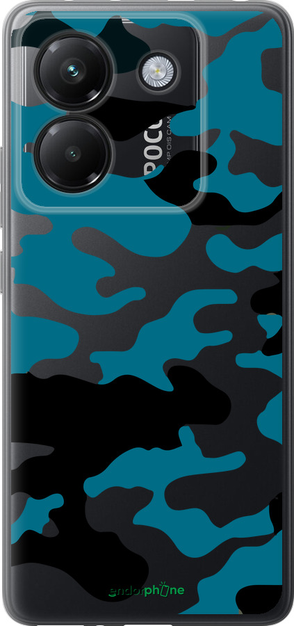 Силиконовый чехол Камуфляж прозрачный фон для Xiaomi Poco M7 Pro 5G - 4877u-3942 изображение 