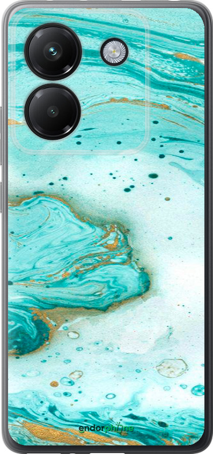 Силиконовый чехол Мраморный для Xiaomi Poco M7 Pro 5G - 4895u-3942 изображение 