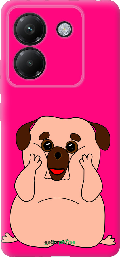 Силиконовый чехол Весёлый мопс для Xiaomi Poco M7 Pro 5G - 4908u-3942 изображение 