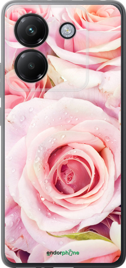 Силиконовый чехол Розы для Xiaomi Poco M7 Pro 5G - 525u-3942 изображение 