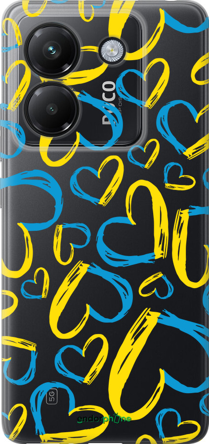 Силіконовий чехол Серця UA  для Xiaomi Poco M7 Pro 5G - 5292u-3942 изображение 