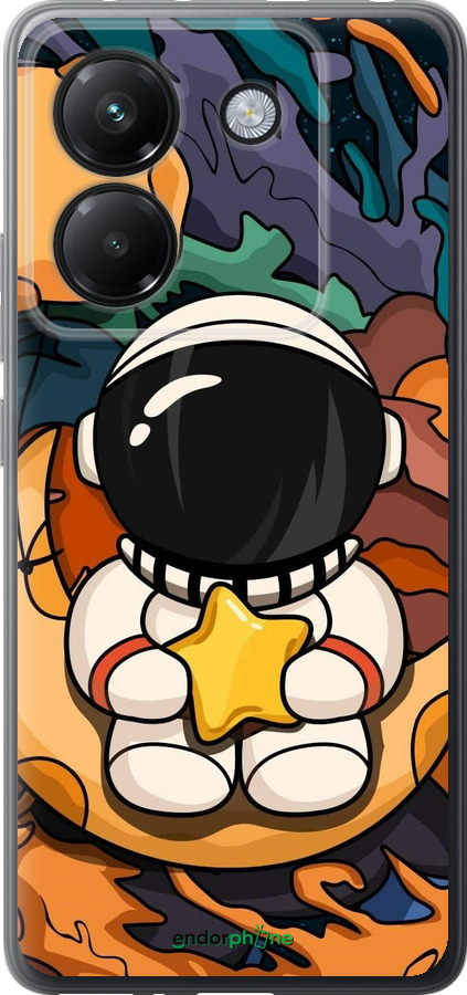 Силиконовый чехол Астронавт и звезда для Xiaomi Poco M7 Pro 5G - 5326u-3942 изображение 