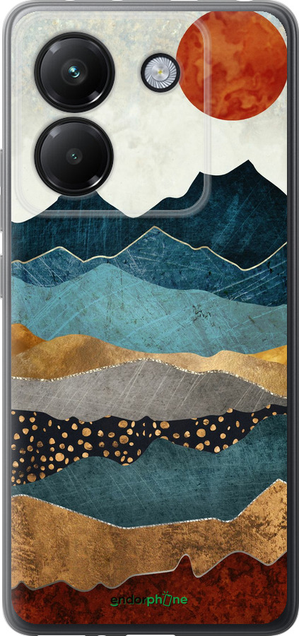 Силиконовый чехол Закат горы для Xiaomi Poco M7 Pro 5G - 5434u-3942 изображение 