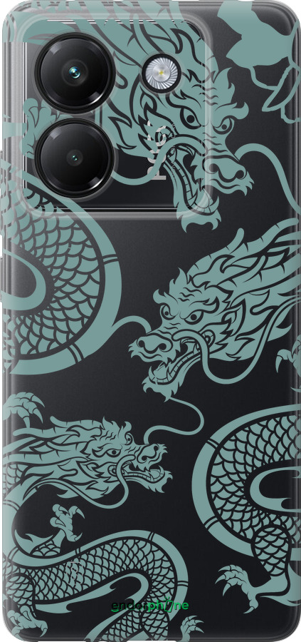 Силиконовый чехол Дракон для Xiaomi Poco M7 Pro 5G - 5476u-3942 изображение 