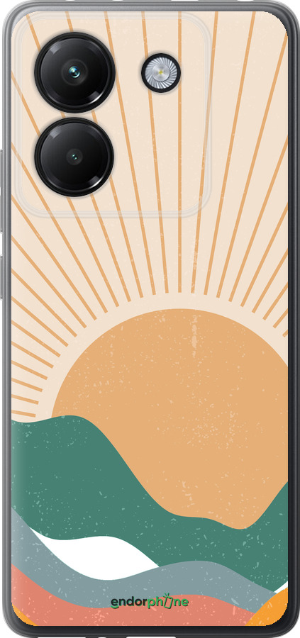 Силіконовий чехол Гори і сонце v2 для Xiaomi Poco M7 Pro 5G - 5488u-3942 изображение 