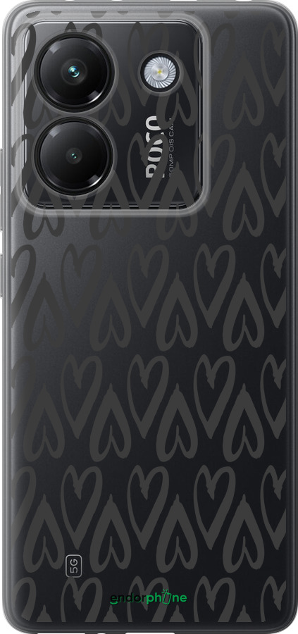 Силиконовый чехол Сердца v2 для Xiaomi Poco M7 Pro 5G - 5497u-3942 изображение 