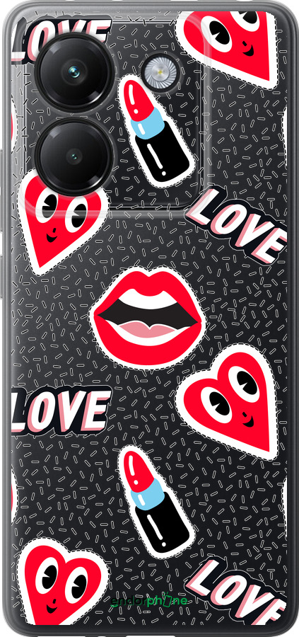 Силіконовий чехол Стікери v3 для Xiaomi Poco M7 Pro 5G - 5502u-3942 изображение 