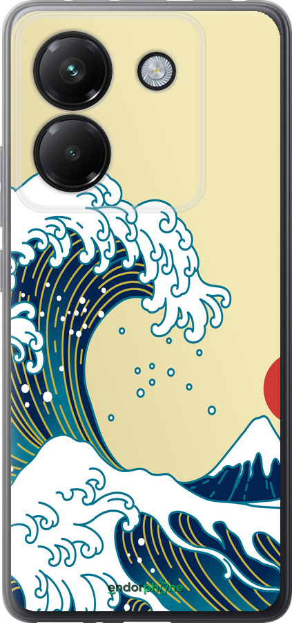 Силиконовый чехол Японские волны для Xiaomi Poco M7 Pro 5G - 5533u-3942 изображение 