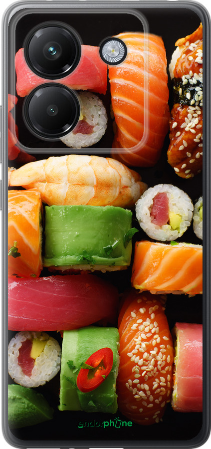 Силиконовый чехол Суши v2 для Xiaomi Poco M7 Pro 5G - 5539u-3942 изображение 