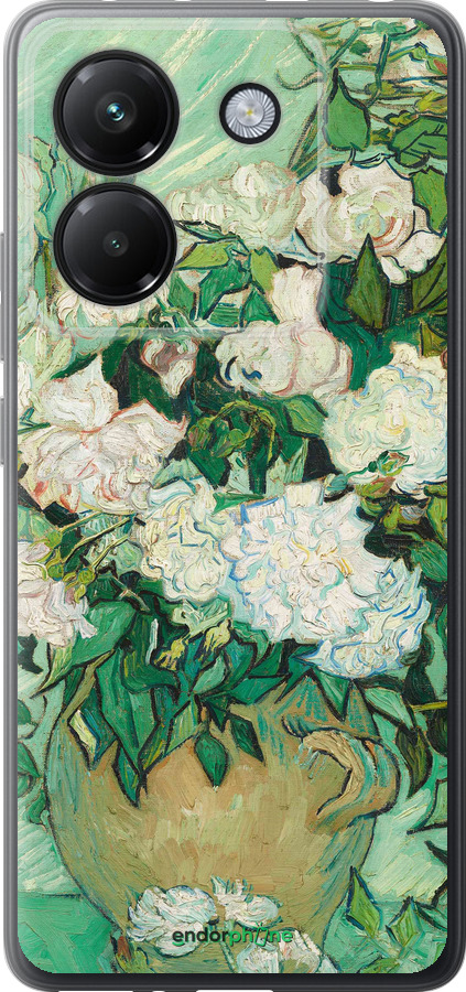 Силиконовый чехол Винсент Ван Гог. Ваза с розами для Xiaomi Poco M7 Pro 5G - 5543u-3942 изображение 