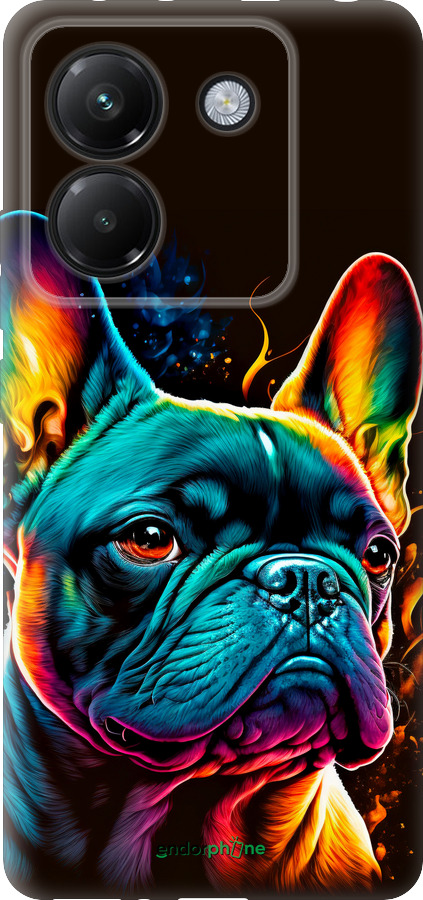 Силиконовый чехол Яркий бульдог для Xiaomi Poco M7 Pro 5G - 5547u-3942 изображение 
