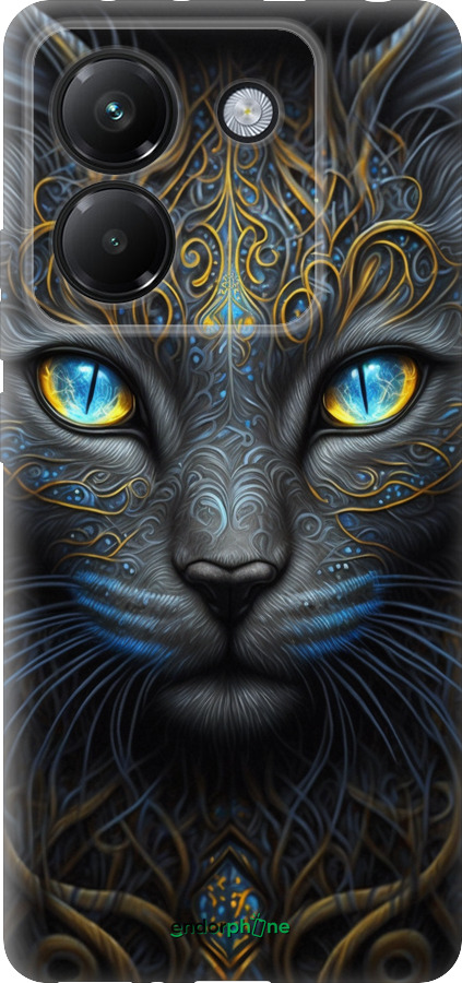 Силиконовый чехол Кошка для Xiaomi Poco M7 Pro 5G - 5548u-3942 изображение 