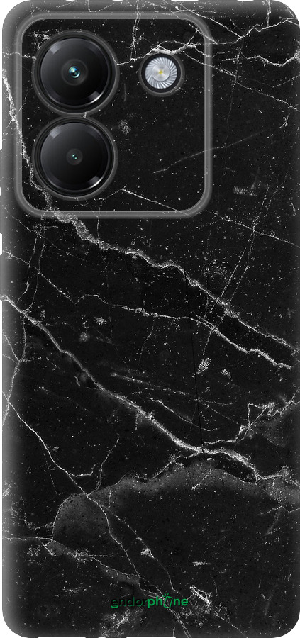 Силиконовый чехол Черный мрамор v2 для Xiaomi Poco M7 Pro 5G - 5568u-3942 изображение 