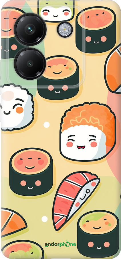 Силіконовий чехол Суші патерн для Xiaomi Poco M7 Pro 5G - 5583u-3942 изображение 