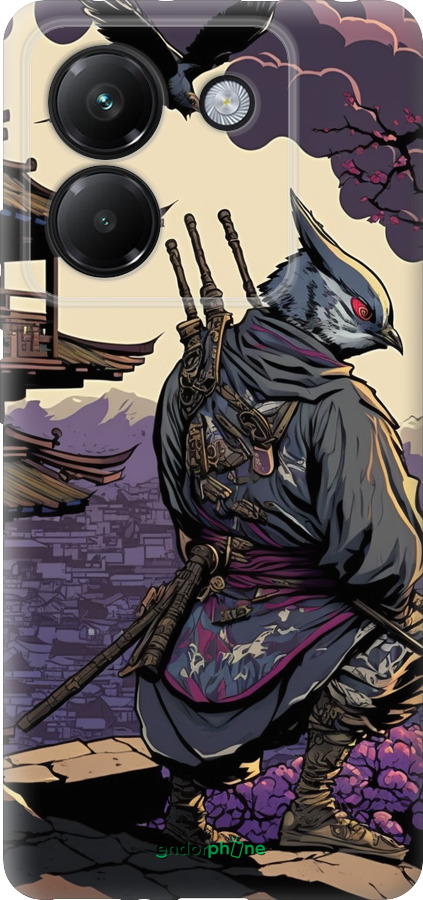 Силиконовый чехол Птица воин для Xiaomi Poco M7 Pro 5G - 5587u-3942 изображение 