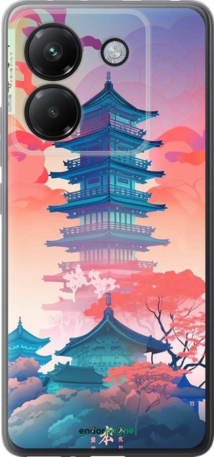 Силиконовый чехол Япония монастырь для Xiaomi Poco M7 Pro 5G - 5590u-3942 изображение 