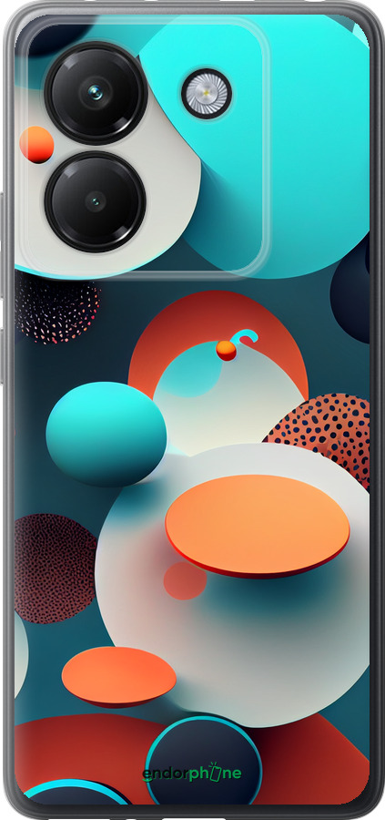 Силиконовый чехол Горошек абстракция для Xiaomi Poco M7 Pro 5G - 5608u-3942 изображение 