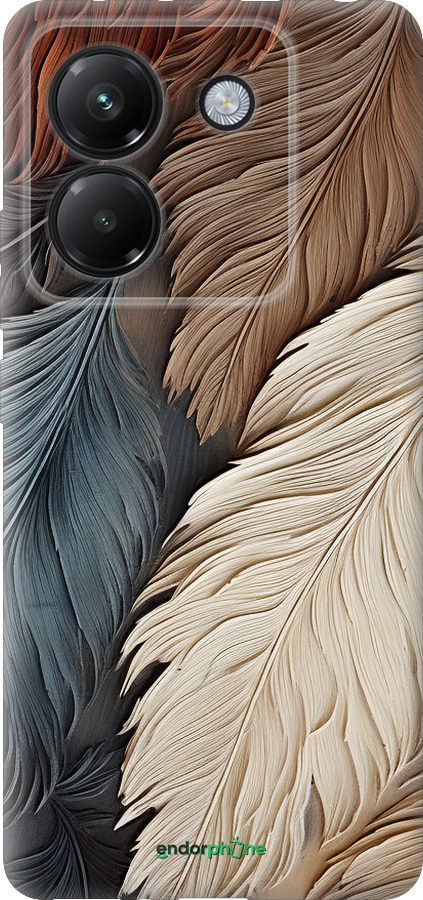 Силиконовый чехол Листья в стиле бохо для Xiaomi Poco M7 Pro 5G - 5643u-3942 изображение 