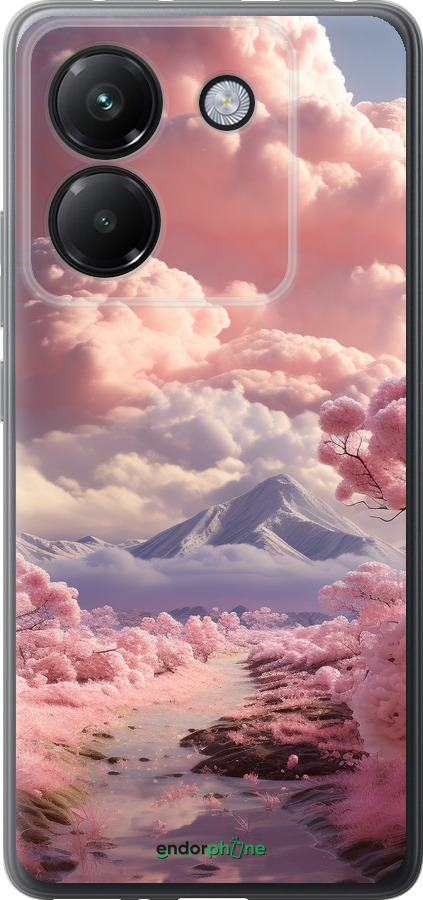 Силиконовый чехол Розовые облака для Xiaomi Poco M7 Pro 5G - 5660u-3942 изображение 