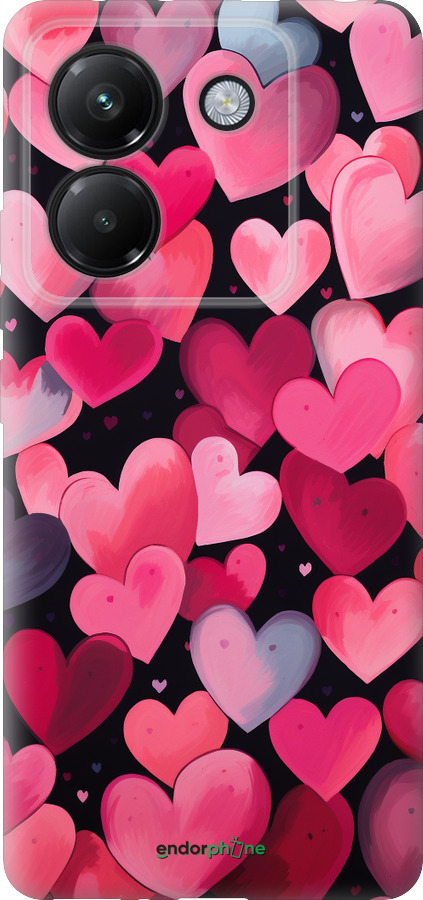 Силиконовый чехол Сердечки 4 для Xiaomi Poco M7 Pro 5G - 5662u-3942 изображение 