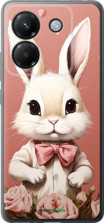 Силиконовый чехол Зайчик для Xiaomi Poco M7 Pro 5G - 5669u-3942 изображение 