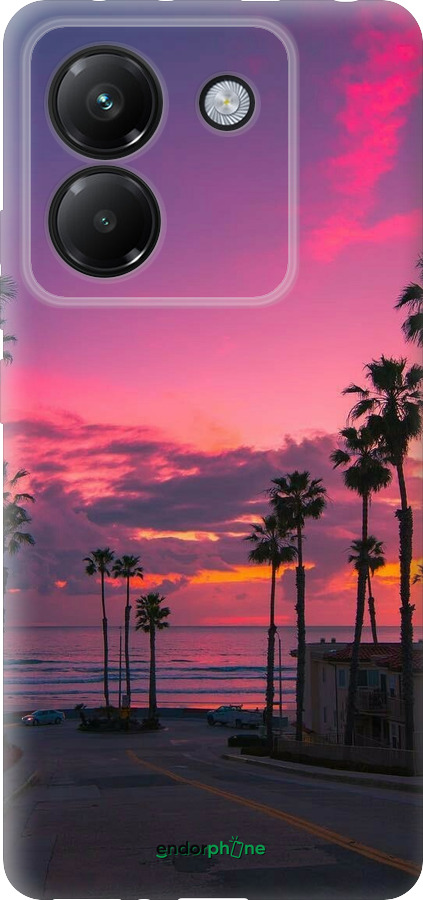 Силиконовый чехол Пальмы для Xiaomi Poco M7 Pro 5G - 5873u-3942 изображение 