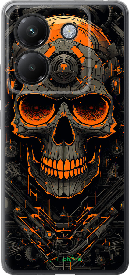 Силіконовий чехол Череп для Xiaomi Poco M7 Pro 5G - 5952u-3942 изображение 